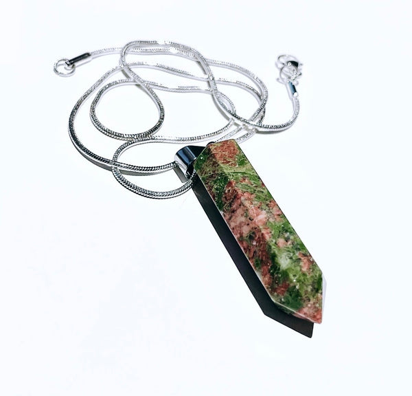 Unakite Point on Silver