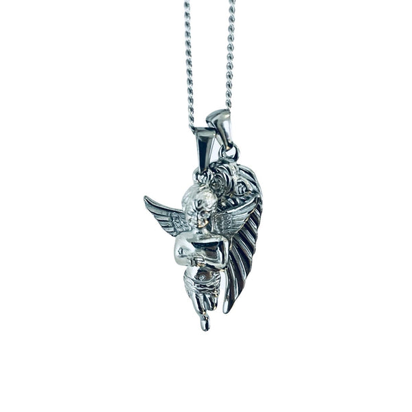 Angel and Angel Wing Double (silver)